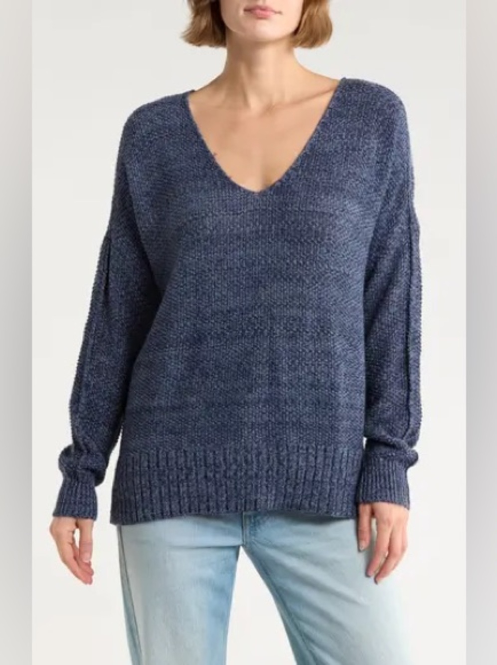 Lucky Brand V Neck Pullover Sweater XS New